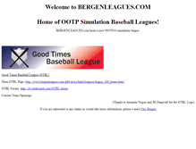 Tablet Screenshot of bergenleagues.com